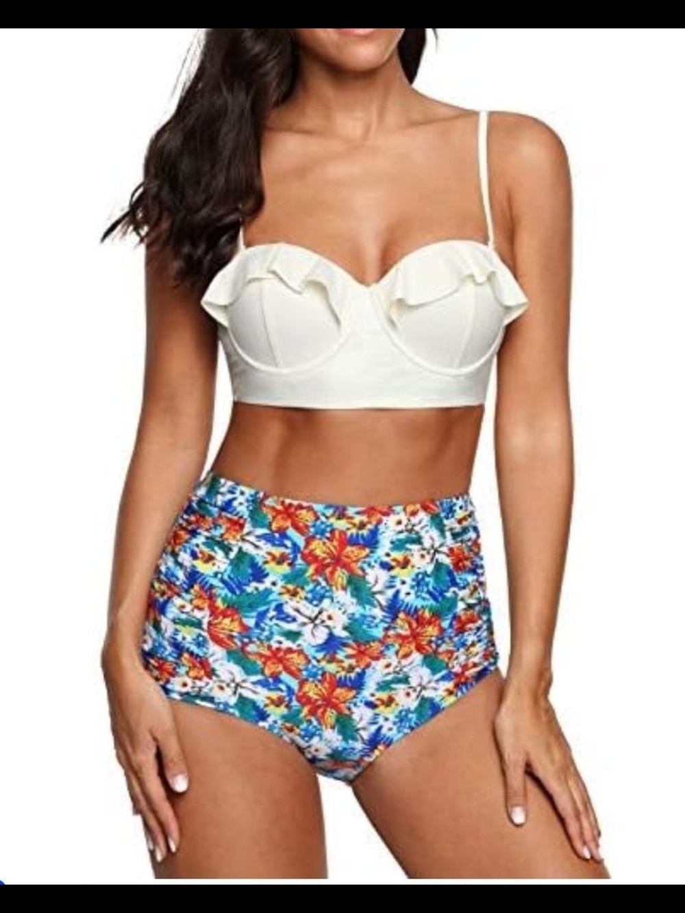 Multicolor Floral Women's Bikini Bottom - M